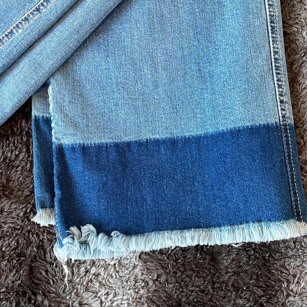 Blue dip dye denim hem jeans Size Small